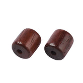 Natural Wood Beads, Waxed Wooden Beads, Dyed, Column, Saddle Brown, 7x6mm, 50pc
